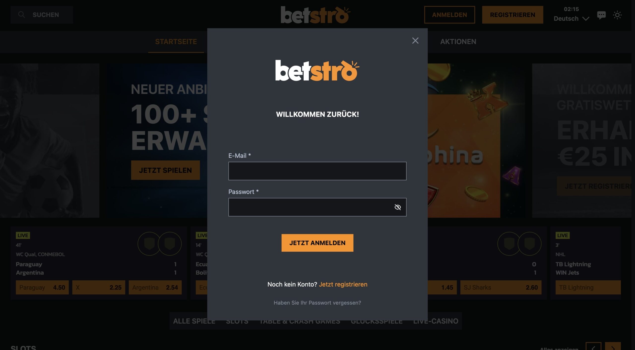 Betstro Casino Login