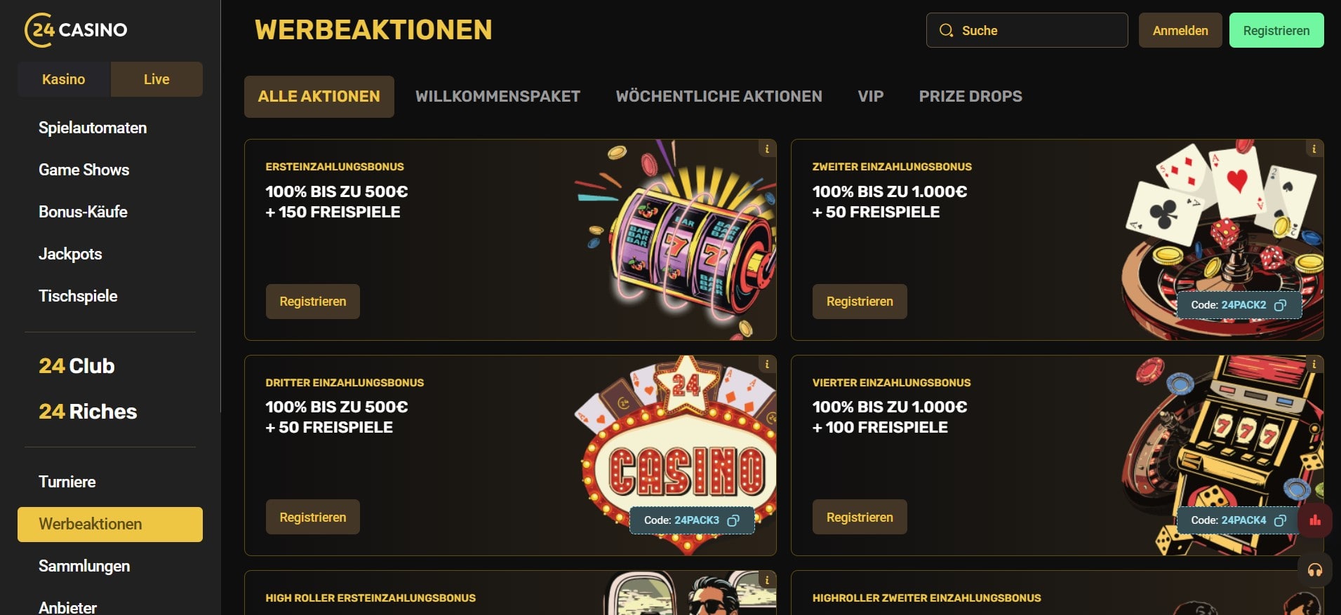 24Casino Bonus