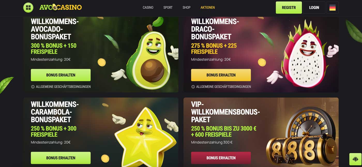 Avo Casino Bonus