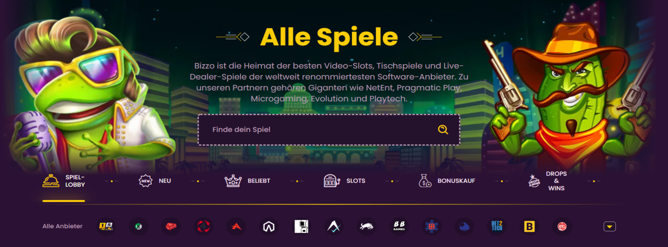 Bizzo Casino Spiele