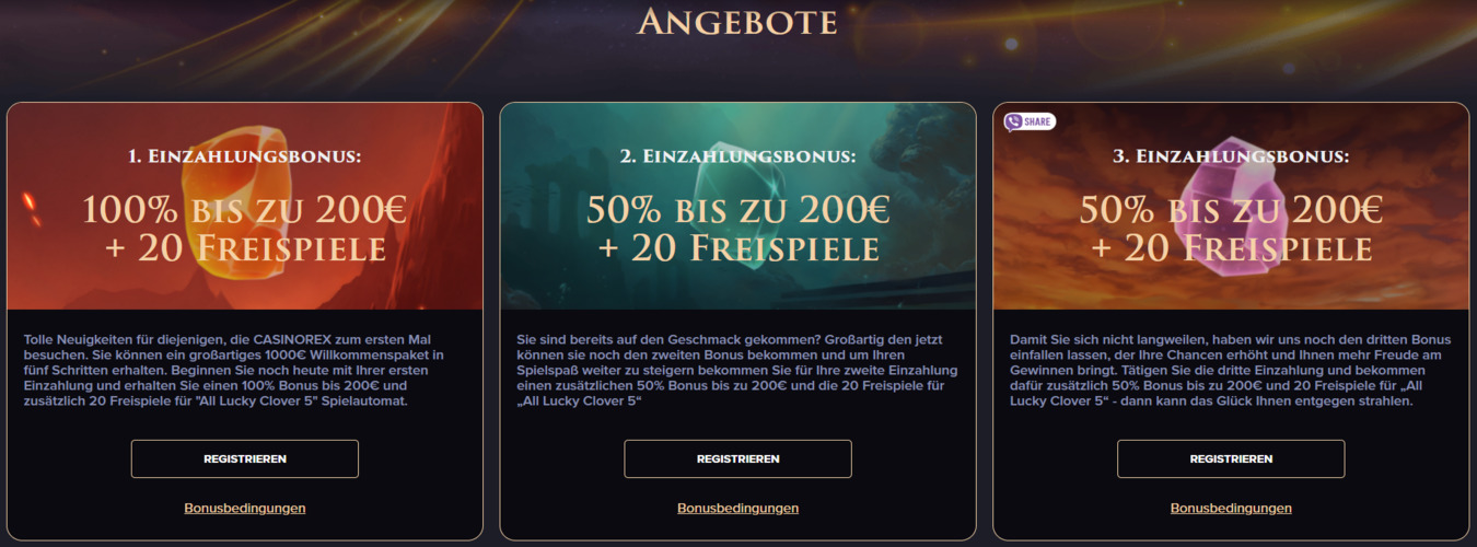 CasinoREX Angebote 