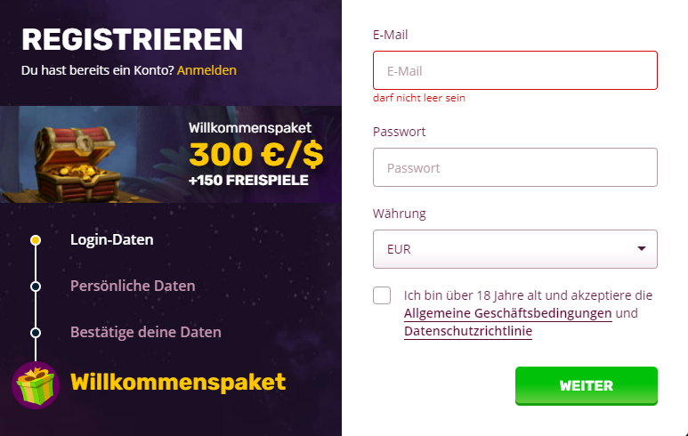 Playamo Login Daten