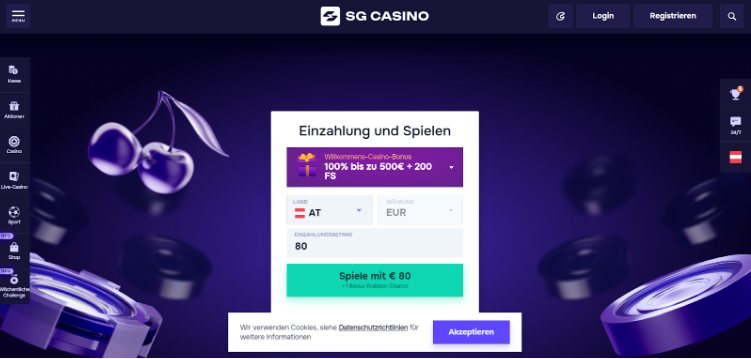 SG Casino   Einzahlung und spielen