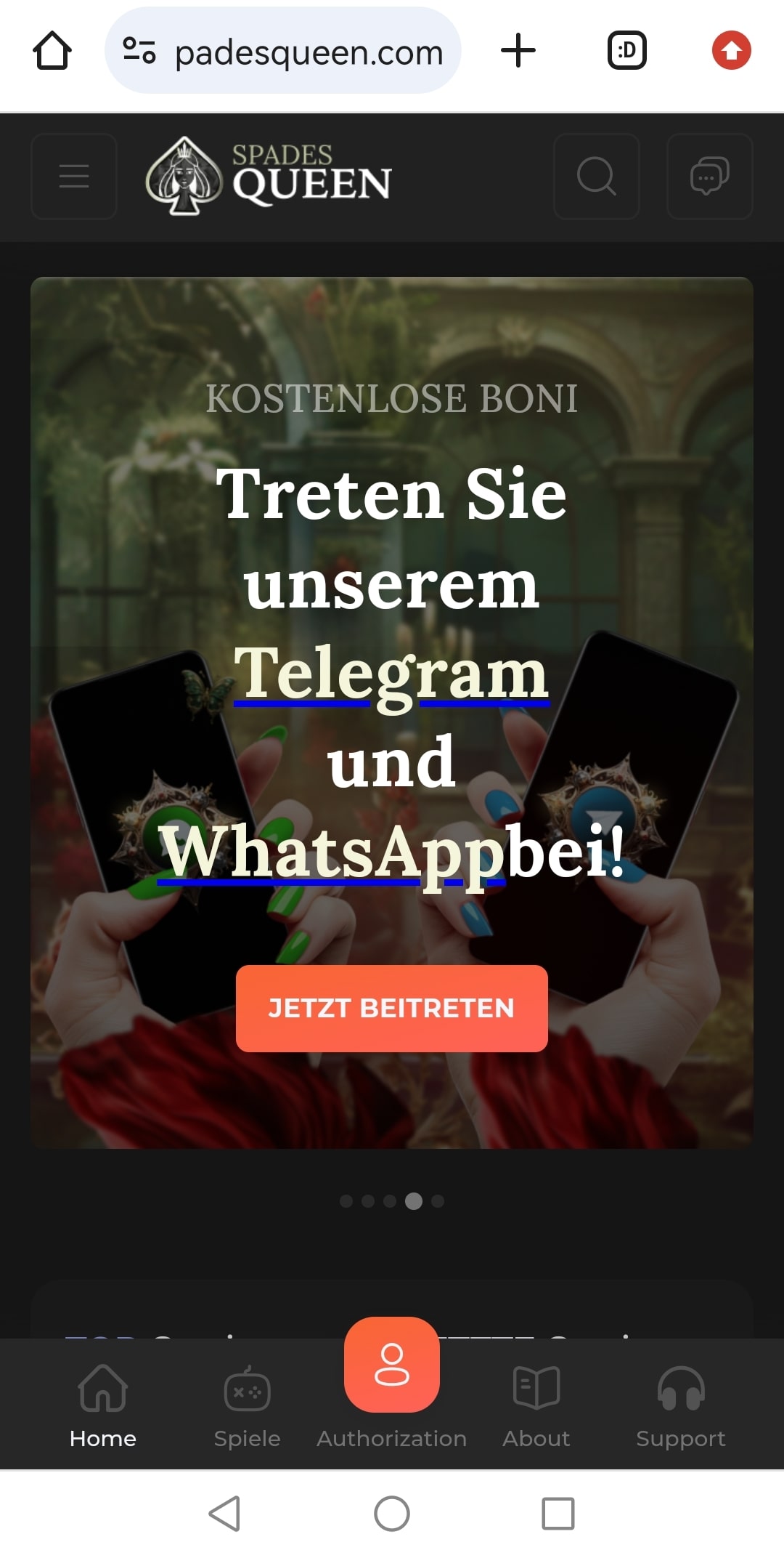 Boni ohne Einzahlung im Spades Queen Casino