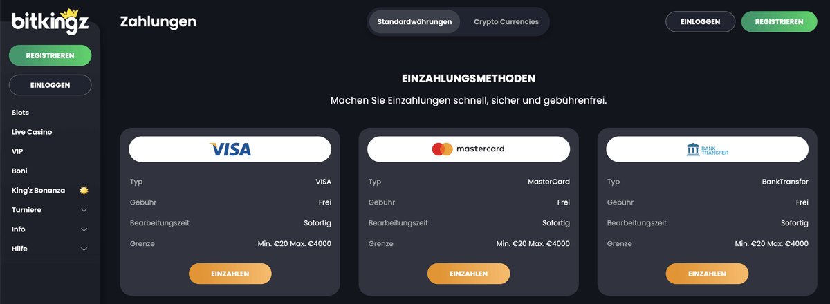 bitkingz zahlung