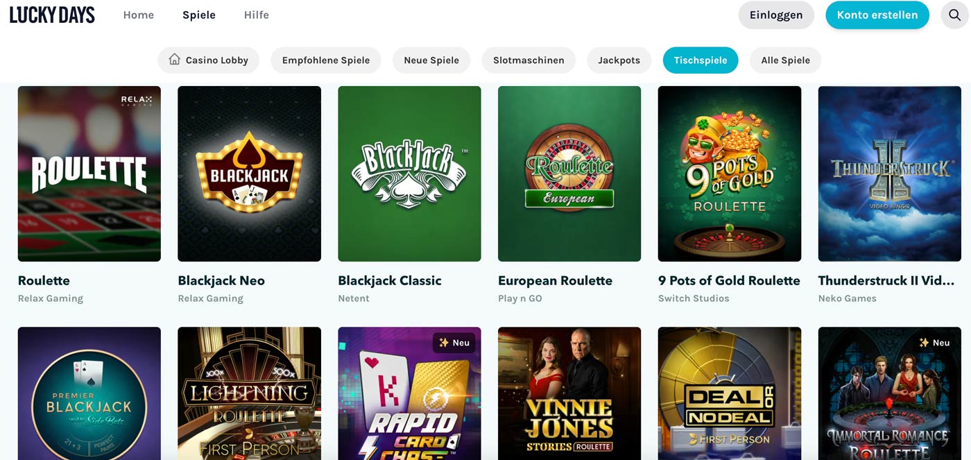 lucky days spiele