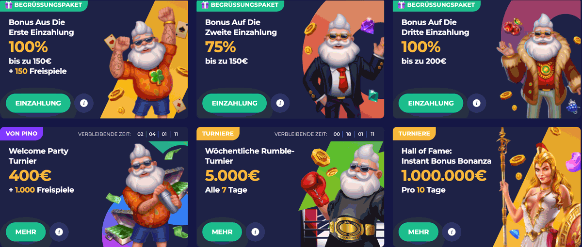 Pino Casino bonus