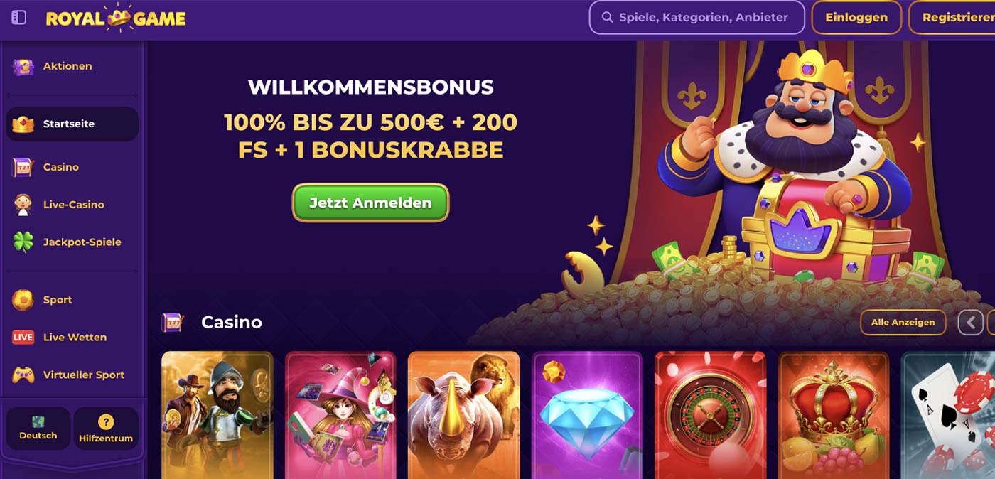 royalgame casino home
