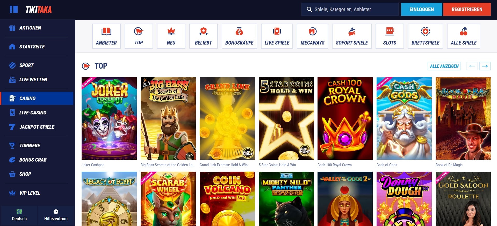 Tikitaka Casino Spiele