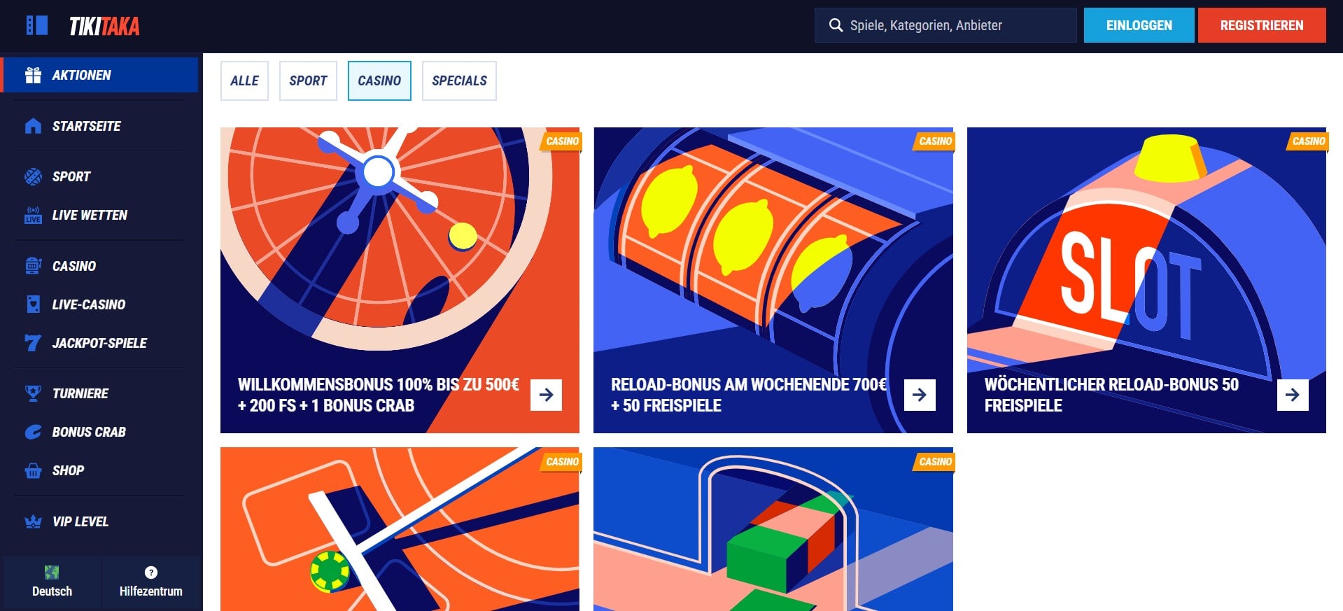 Tikitaka Casino Bonus