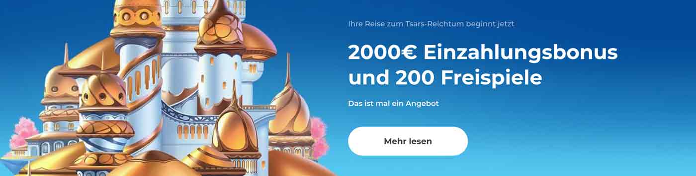 tsars casino bonus
